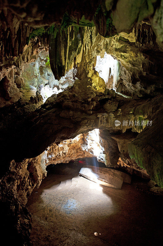越南北部宁平Tam Coc洞穴的石灰岩特征